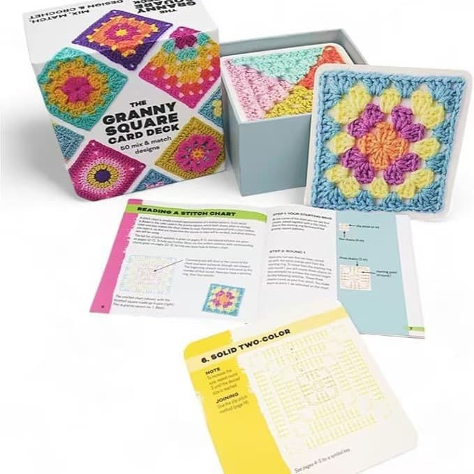 Hot-selling New Creative The Granny Square Card Deck 50 Mixed Design Cards Gift Card
