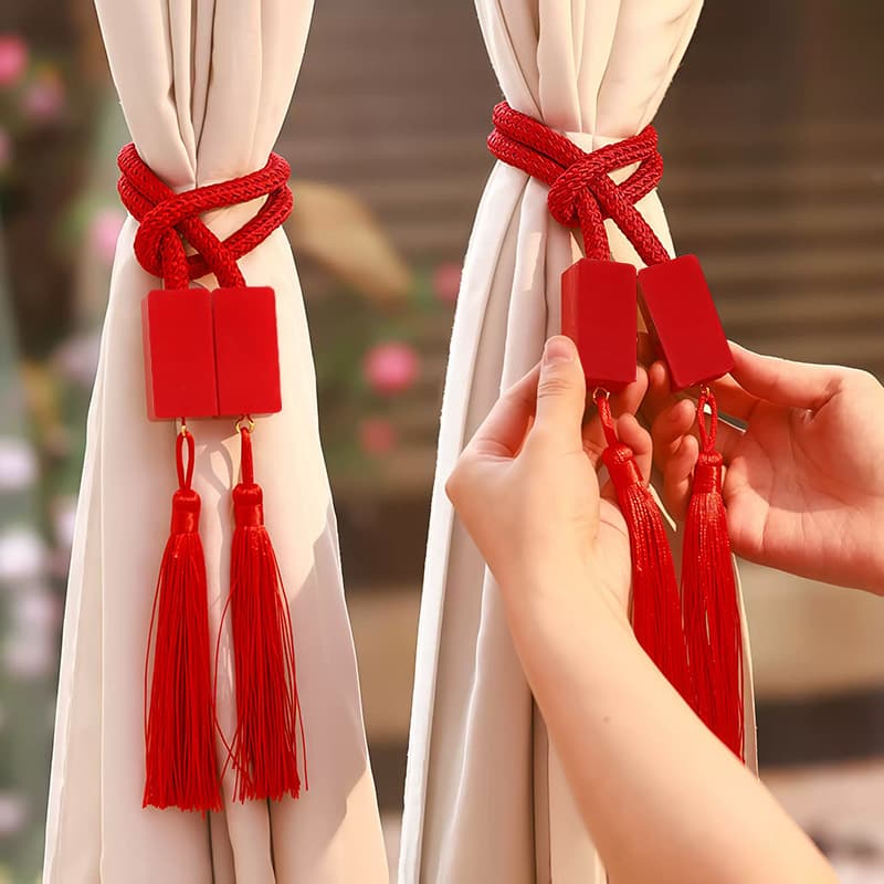 Wedding Curtain Tieback Pair Magnetic Button Tieback Curtain Tie Magnetic Wedding Room Wordless Decoration New Wedding Supplies
