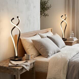 Cross-border New Bedside Atmosphere Table Lamp, Aluminum Spiral Line Table Lamp, Hotel Study Bedroom Bedside Minimalist Table Lamp