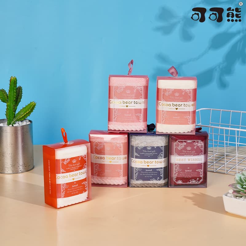 Coral fleece polyester 35% cable knit cake box, rectangular gift box, towel, children's birthday gift, candy box