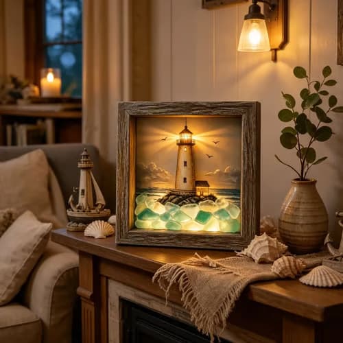 New Cross-Border Product Coastal Lighthouse Picture Frame Craft