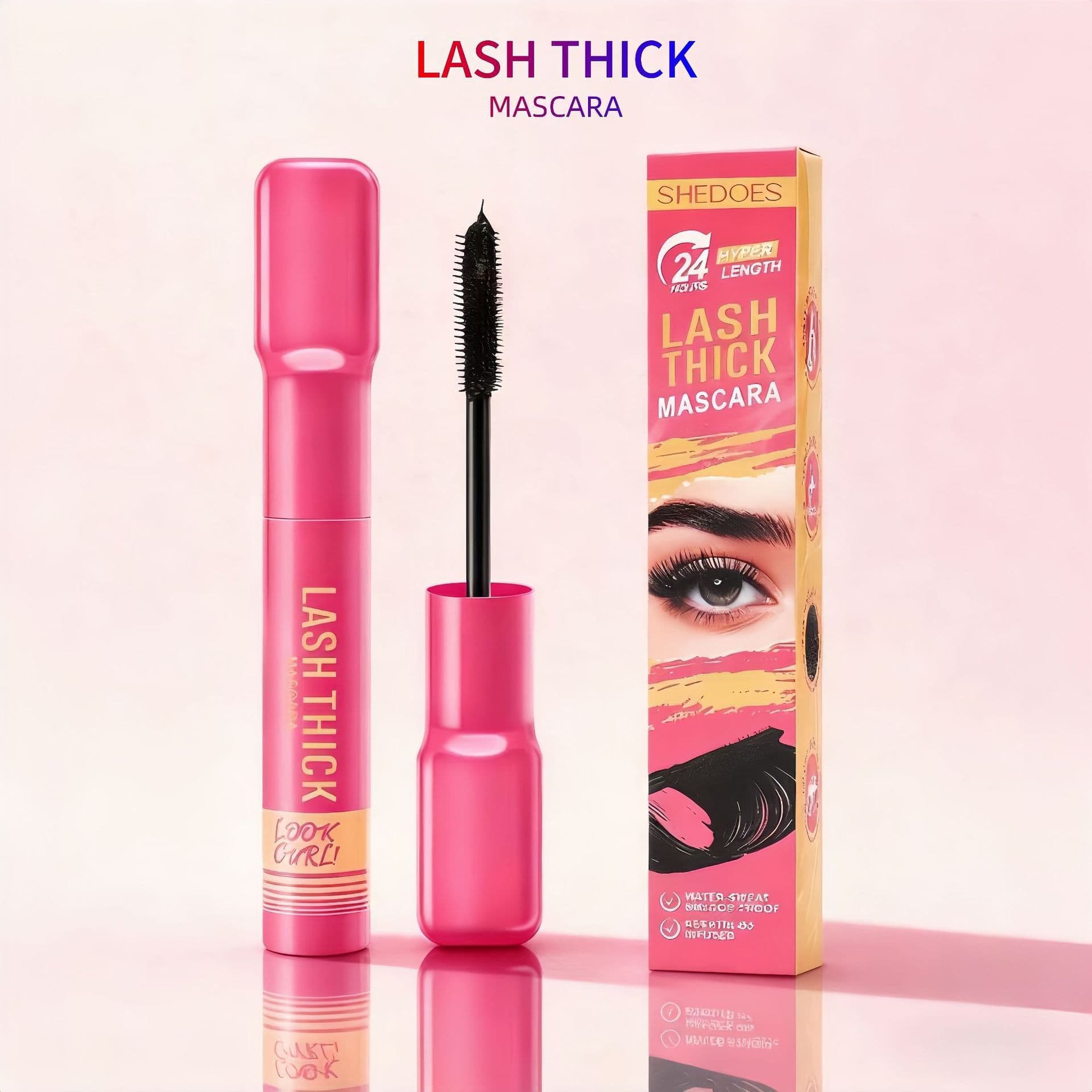 SHEDOES cross-border Southeast Asia ins popular slim and brushed curling waterproof and sweat-proof mascara that does not smudge