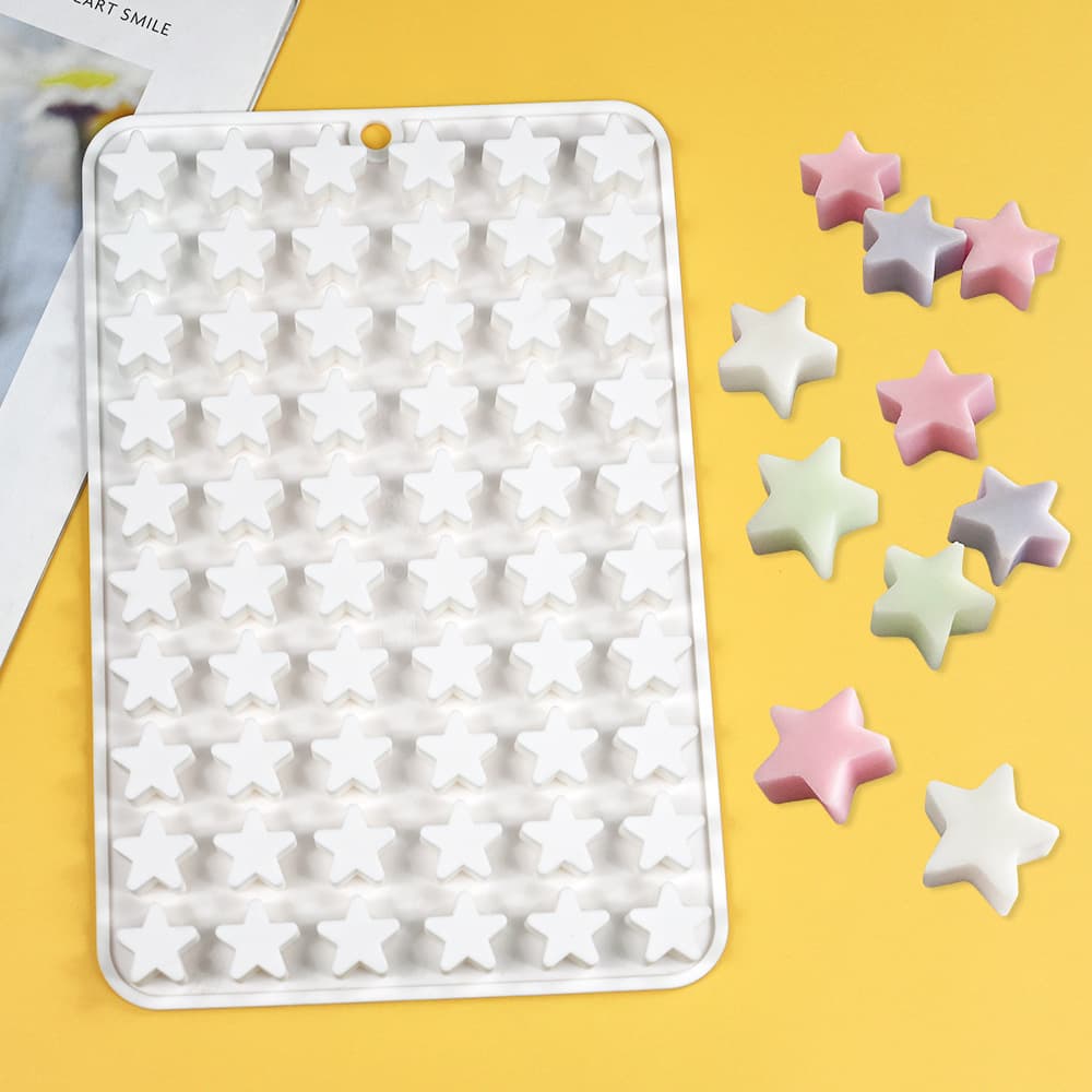 60-Cavity Little Star Chocolate Silicone Mold, Five-Point Star Wax Seal Bead Mold, Gummy Candy Baking Tool