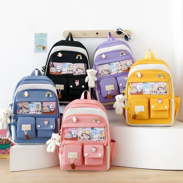 New Korean style backpack, Japanese style simple student schoolbag, junior high school student, college student backpack wholesale delivery