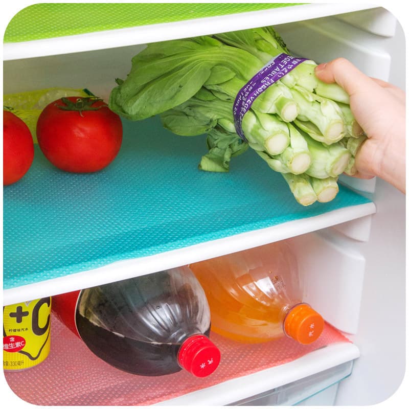 Trimmable Cabinet Liner, Refrigerator & Dining Table Mat, Moisture-proof, Easy-to-clean, 4-Pack Drawer Liner Paper