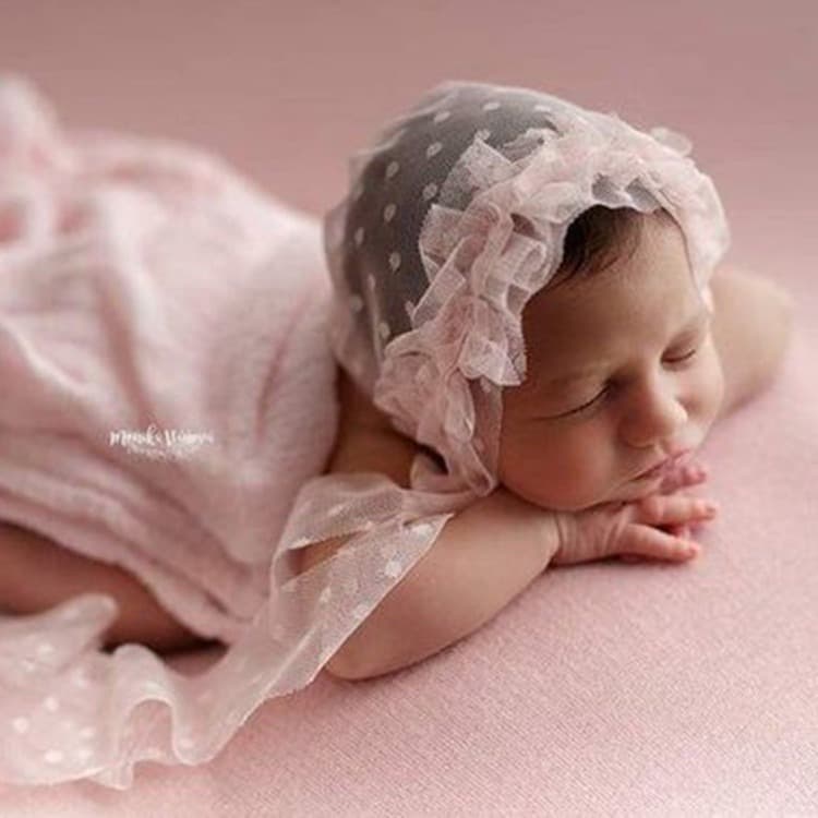 European and American Style Baby Lace Photography Hat, Full Moon Photo Background Pillow, Photography Studio Baby Pillow Prop