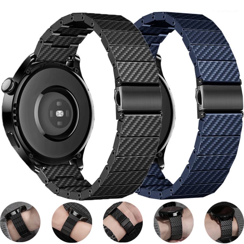 Carbon Fiber Strap 20mm/22mm for Smart Watches
