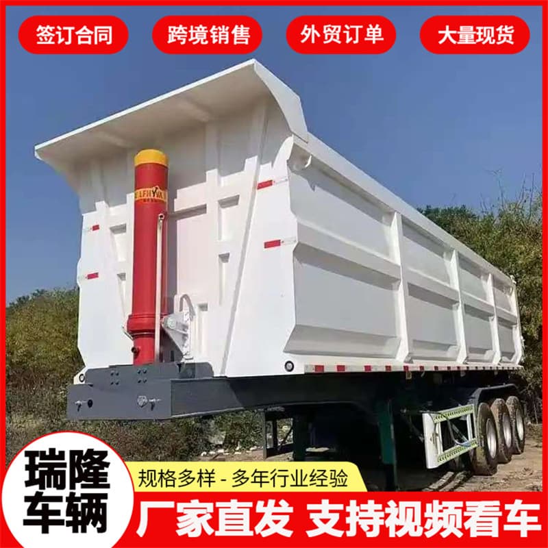 Export rear-tip dump truck semi-trailer trailer cross-border Africa dump semi-trailer soil transport vehicle special vehicle