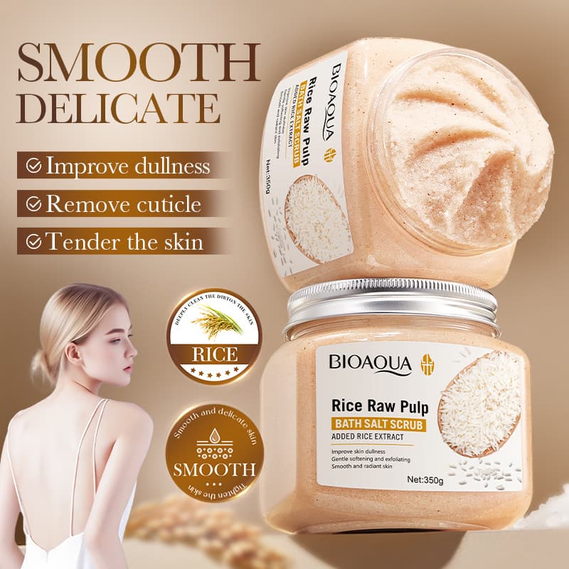 Cross-border Rice Original Bath Salt Scrub 350g Scented Body Scrub Wholesale Skincare for Export