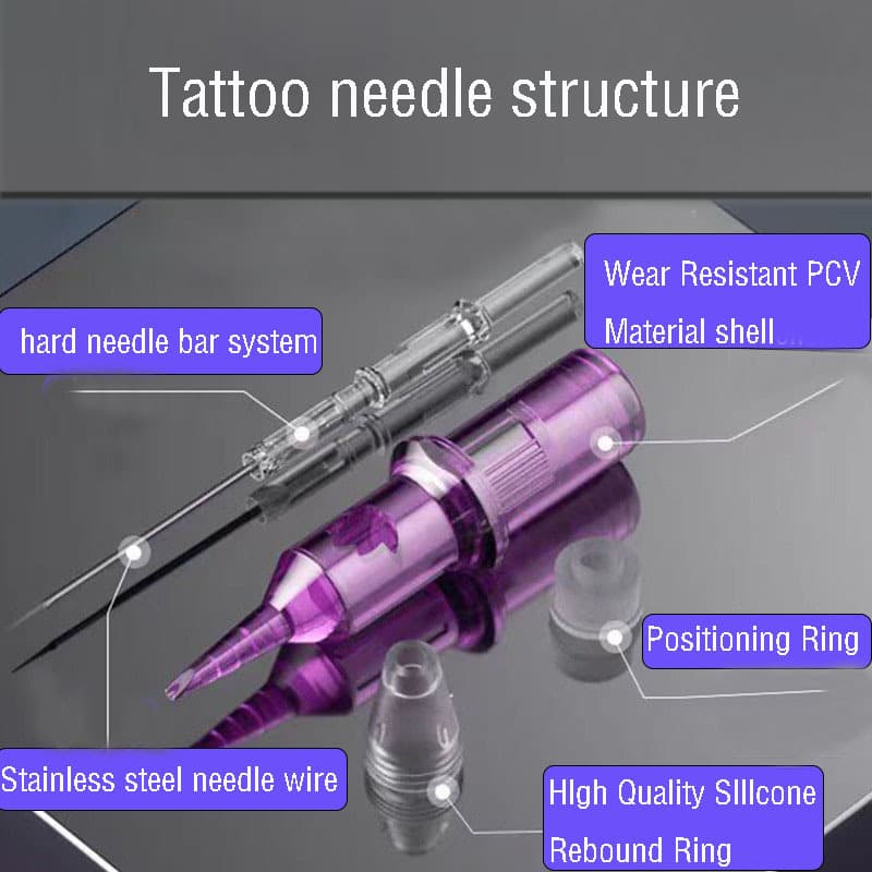 Tattoo Needle Cartridge, PMU Needle, Microblading Needle, Eyebrow Embroidery Needle, All-in-One Disposable Needle Cartridge for European Lips
