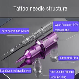 Tattoo machine needle cartridge, permanent makeup needle, microblading needle, eyebrow tattoo integrated needle, European lip full disposable integrated needle