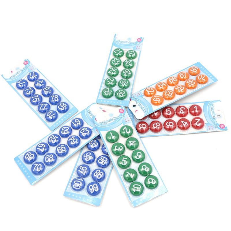 Colorful 30mm Whiteboard Digital Magnetic Nails Round Magnetic Pins Office Teaching Strong Magnetic Buttons 3cm Magnetic Stickers