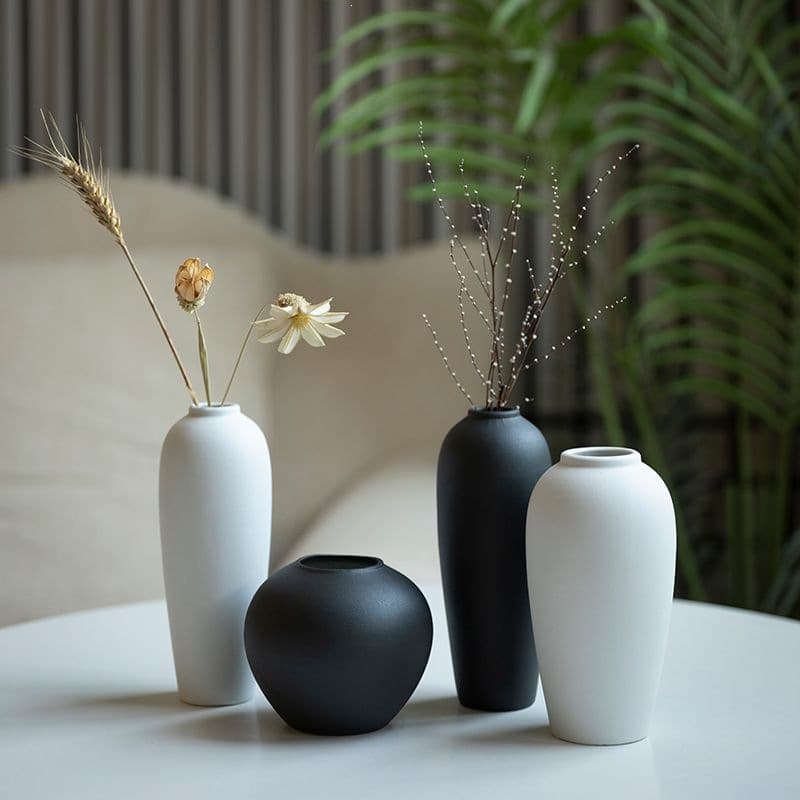 Jingdezhen fashion light luxury ceramic vase dry vase high-looking living room table flower arrangement dancing orchid home decoration