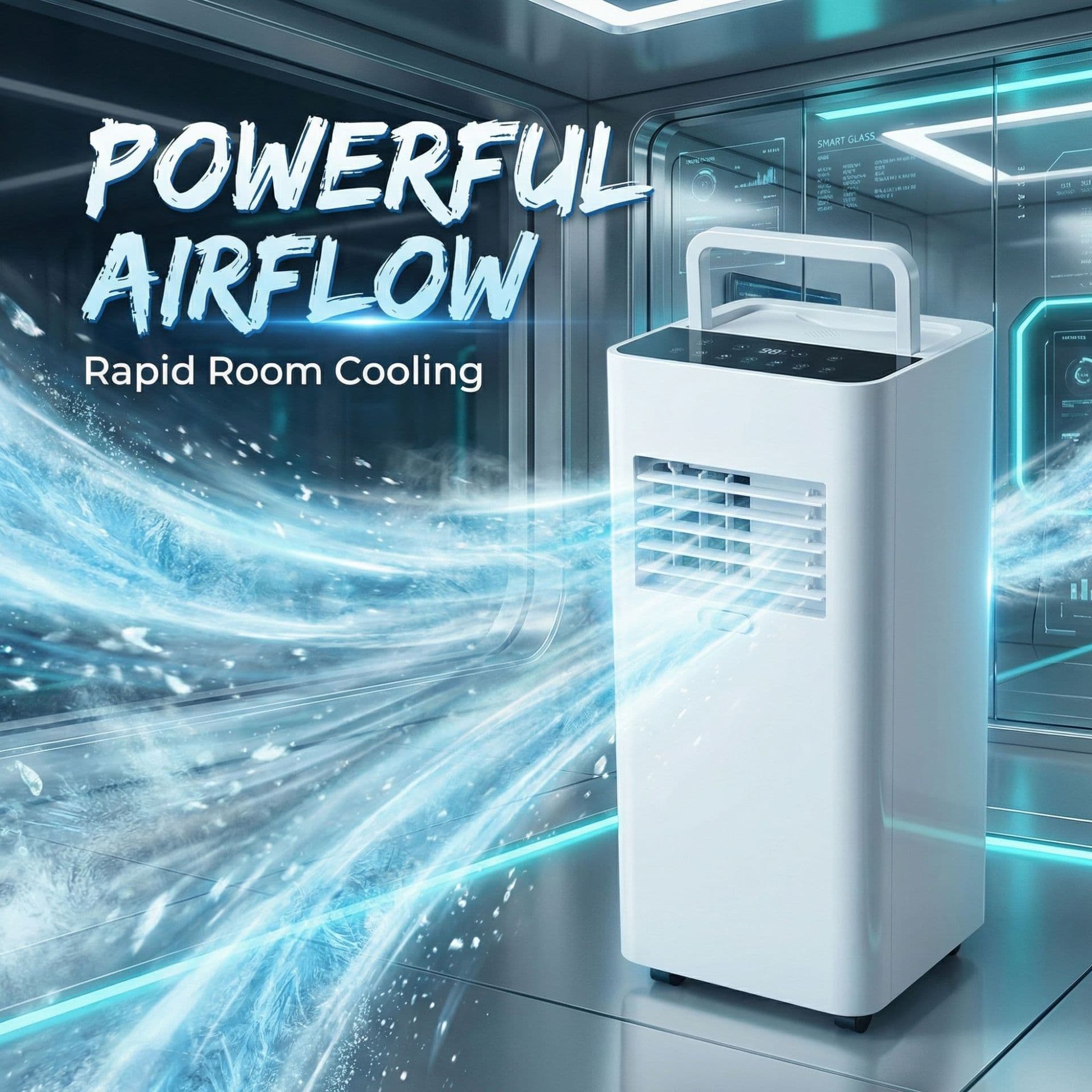 【Cross-Border Exclusive】Small 1HP Portable Air Conditioner No Installation Required CE/CB Amazon/TikTok Best Seller