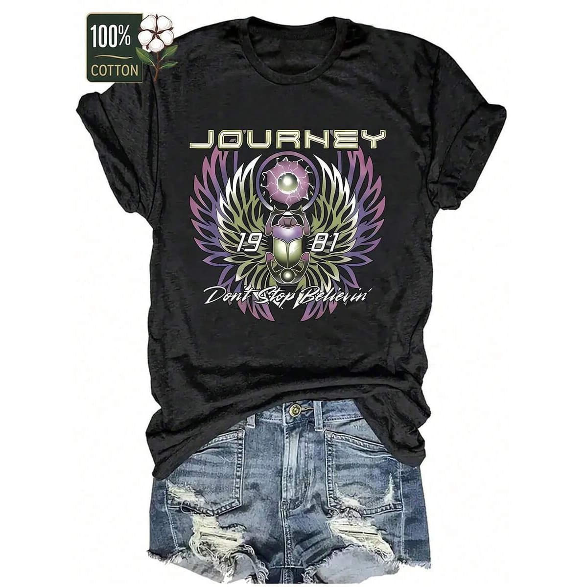 O 23469 Journey Rock Band Print Tees