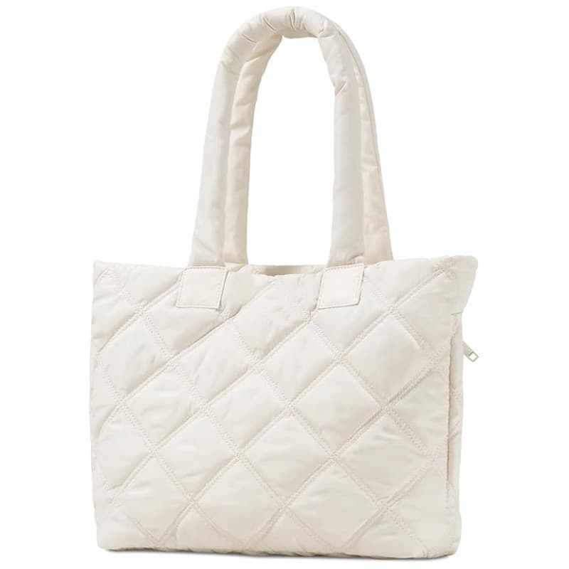 Women's Quilted Handbag with Zipper, Puffer Work Bag, Shoulder Bag, Large Handbag