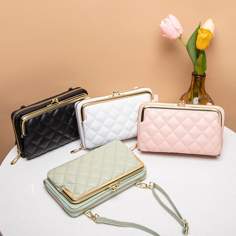 Diamond Grid Clutch Bag 2023 Amazon Cross-border Wholesale Southeast Asia Women's Fashion Handbag Crossbody Wallet