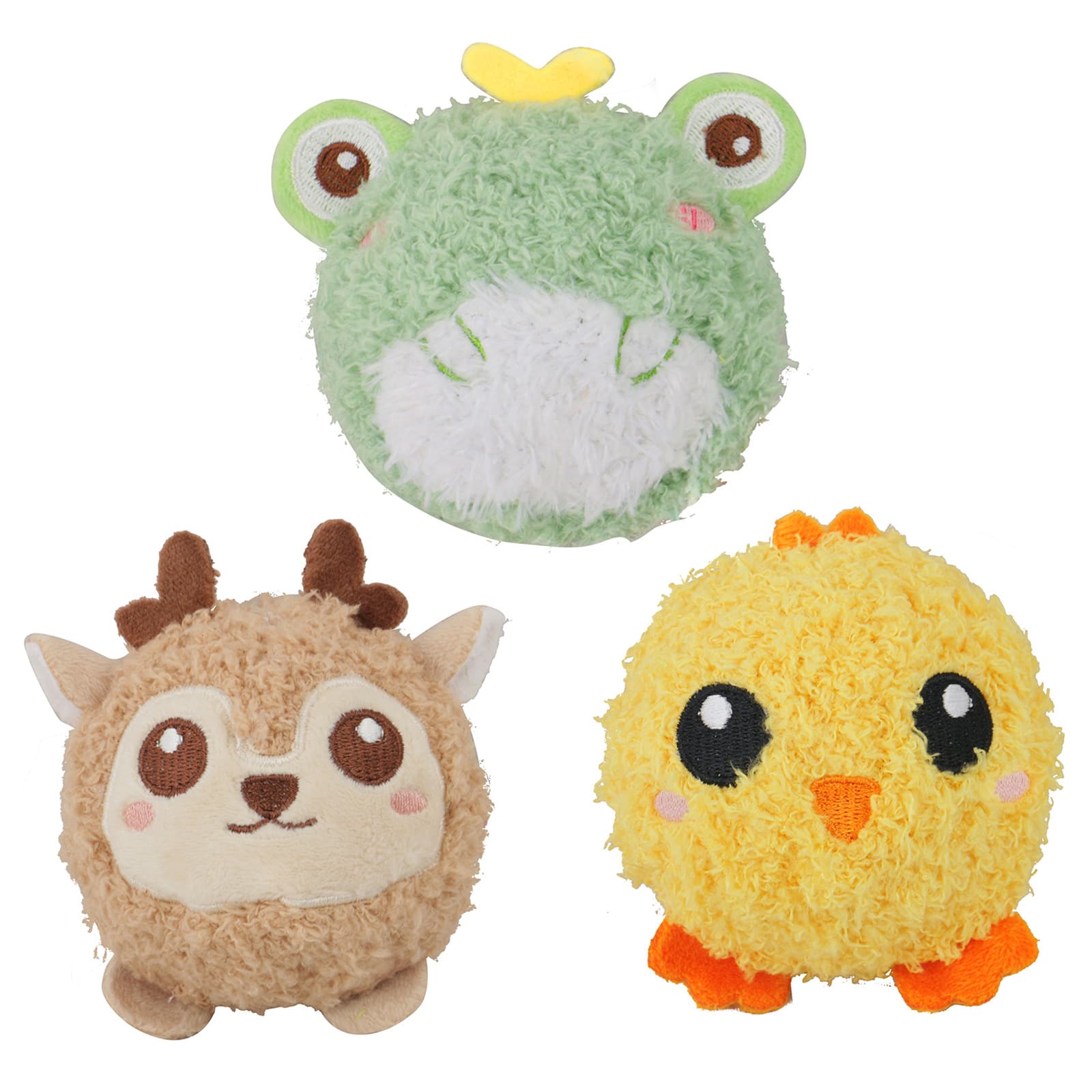 New Cross-Border Squeaky Dog Toy 2-in-1 Plush Pet Toy Sound Toy Farm Ball Wholesale Stock