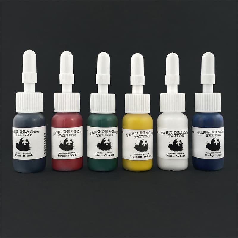 Panda 6 Color Tattoo Ink Practice Tattooing Ink Material Chinese Tattoo Supplies Body Art Ink for Tattoo Artists And Enthusiasts