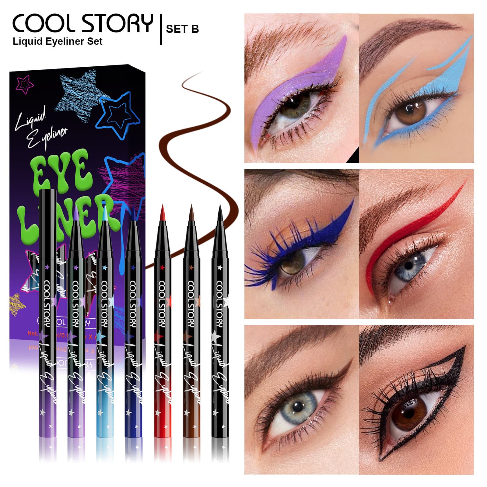 Best-selling matte waterproof eyeliner pen in Europe and America, smooth wing tip application, smudge-proof, beginner-friendly liquid eyeliner