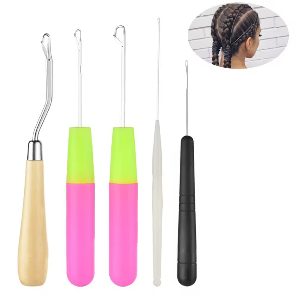 Plastic handle wig dyed hair with tongue crochet dreadlocks crochet hair extensions crochet DIY knitting crochet multi-specification wool