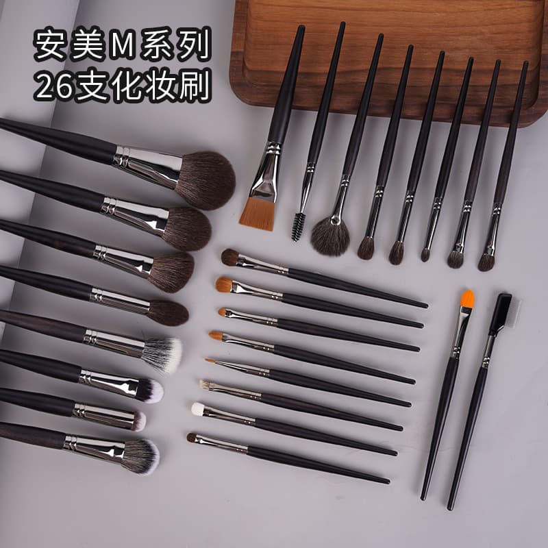 Animal Hair Makeup Brush Set 42-Piece, Soft Bristles Non-Irritating Face Makeup Brushes Eyeshadow Blending Concealer Foundation