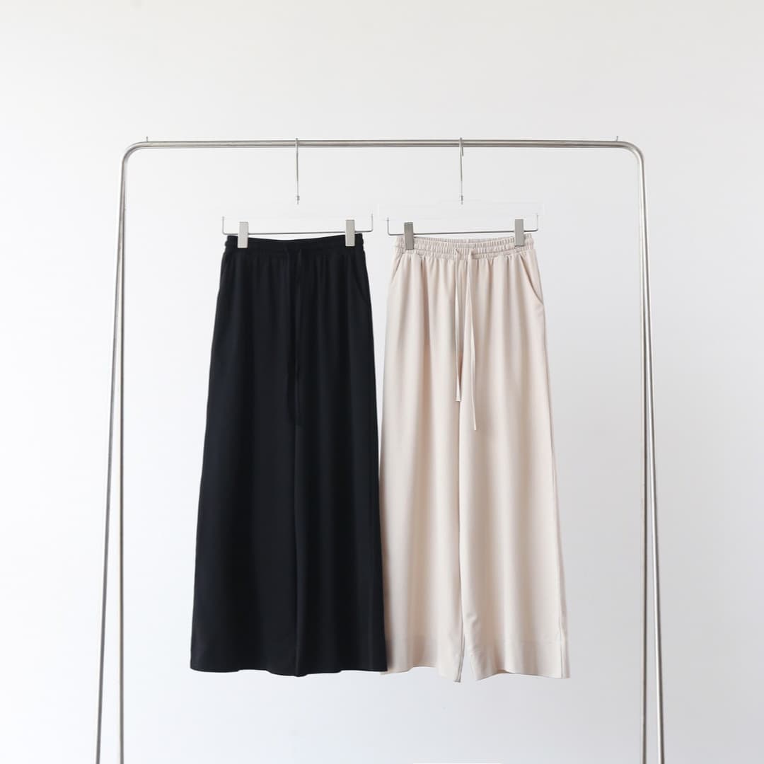 26 Xia Max same style women's loose lace-up drawstring lyocell blend high-waist bag style Tencel drape wide-leg pants