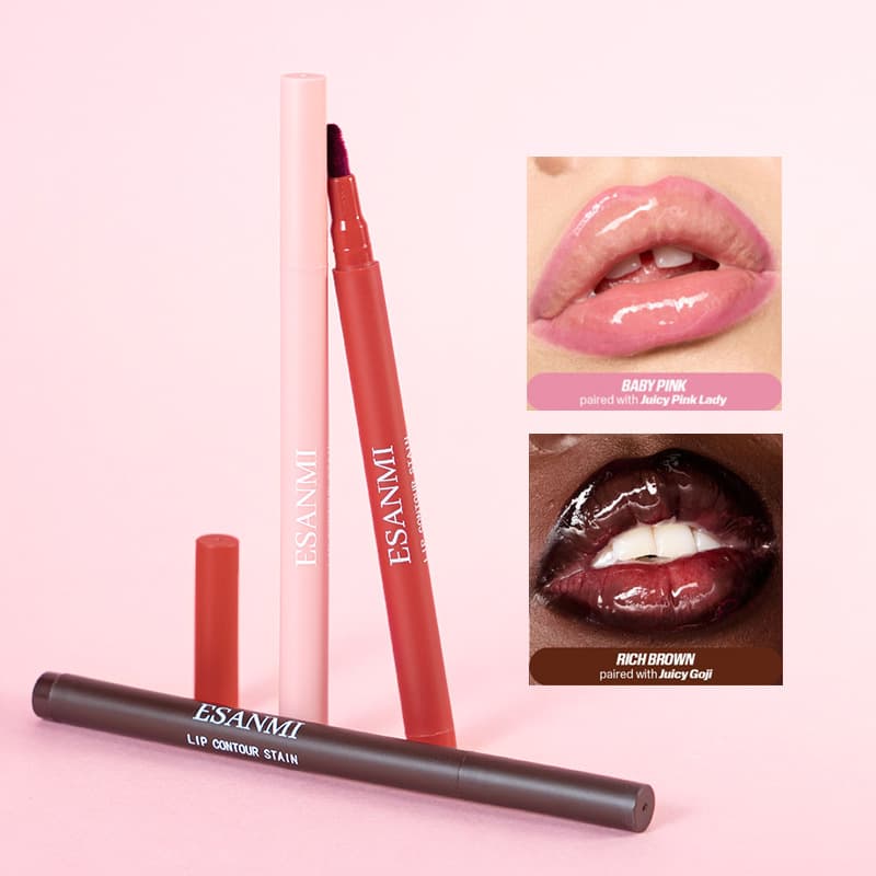 Cross-border foreign trade spot 8-color matte sponge lip liner to outline the lip shape and natural non-stick lip pencil TK best-selling women