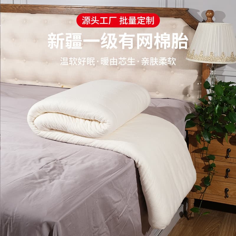 School Student Quilt with Net Xinjiang Cotton Batting, Dormitory Warm Mattress, Comfortable Soft Cotton Wadding, Gift Quilt Wholesale.