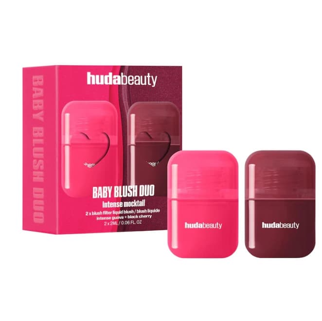 Middle Eastern internet celebrity huda double pack liquid blush gift box repair cheek color water Temu Amazon makeup