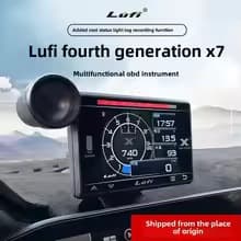 Fourth Generation Lufi X7 Car Modified Multi-Function OBD+GPS Instrument Water Temperature Turbine Oil Temperature Meter G Value Gyroscope
