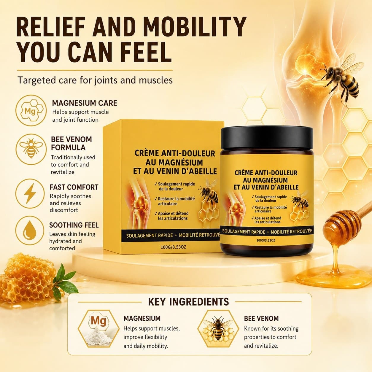 Cross-border popular joint care cream, daily care for local skin, comfortable, moisturizing, gentle and convenient massage