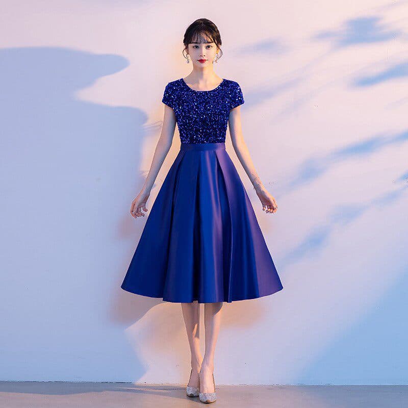 New Style Chorus Gown Long Dress for Women, Elegant Choir Host Recitation Competition Stage Costume for Adults
