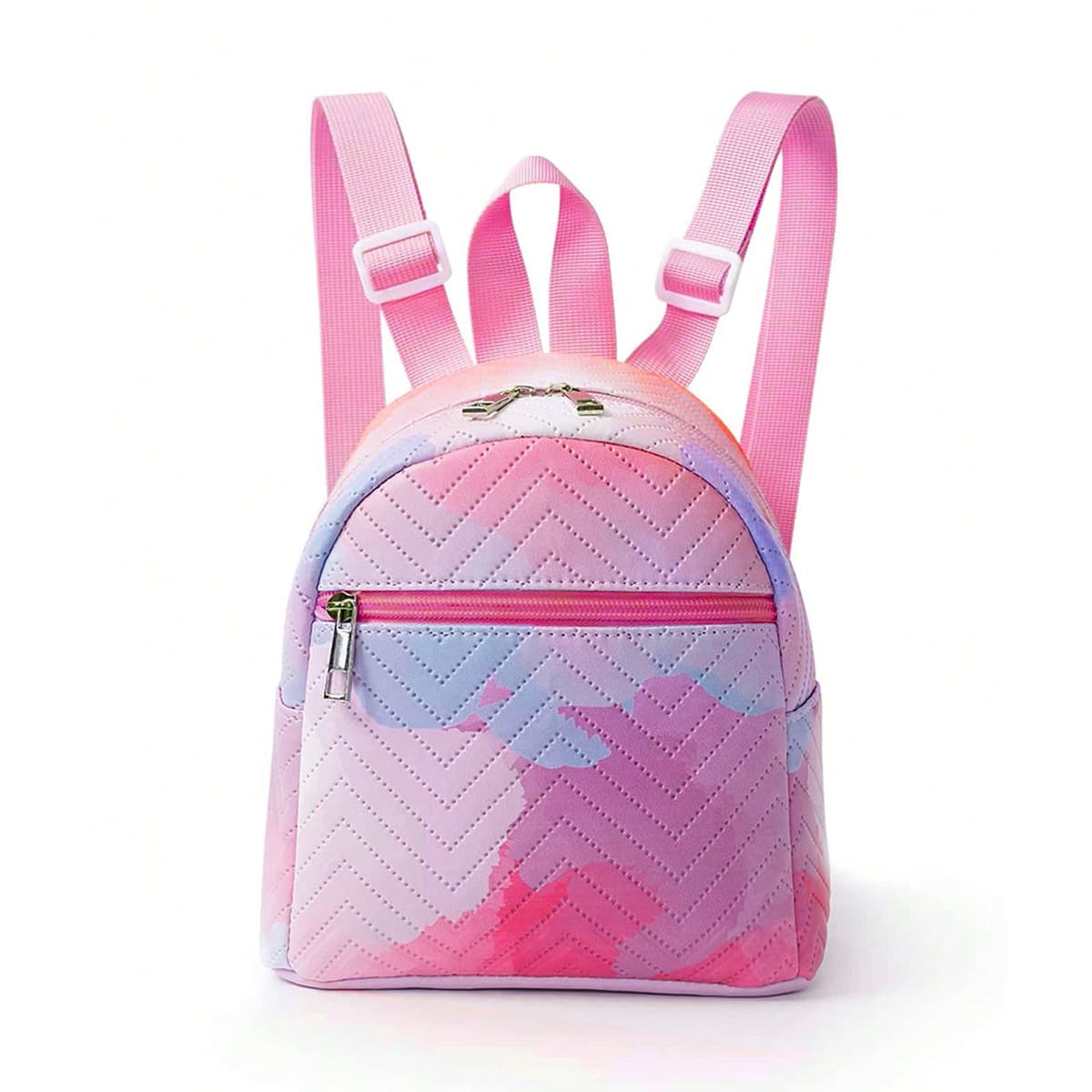 Hot-Selling Cross-Border Foreign Trade Women's Backpack Rainbow Multi-Color PU Quilted Mini Backpack Fashion Casual Premium School Bag