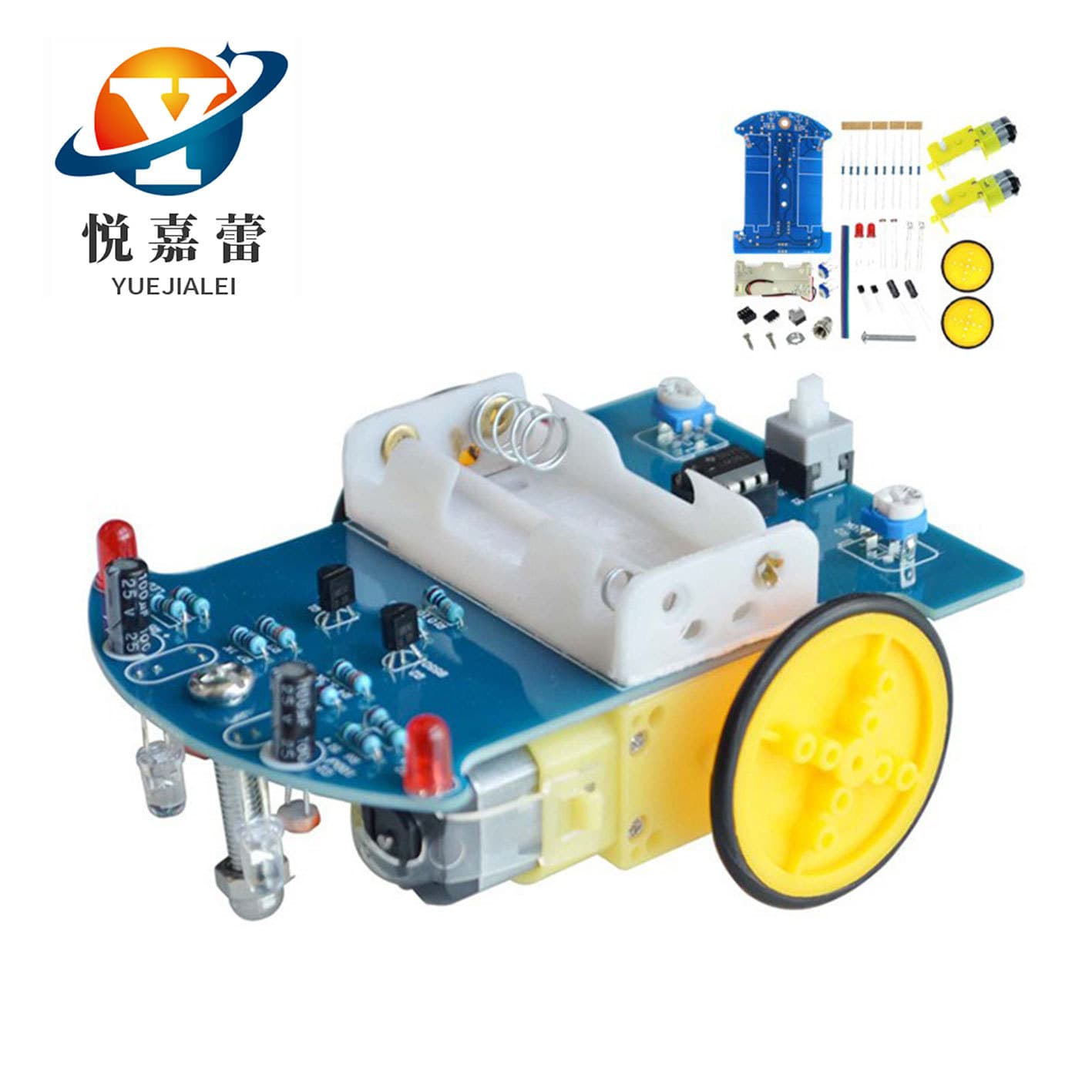 Smart Tracking Car Kit D2-1 Line Following Car, DIY Electronic Components for Line Tracking Vehicle