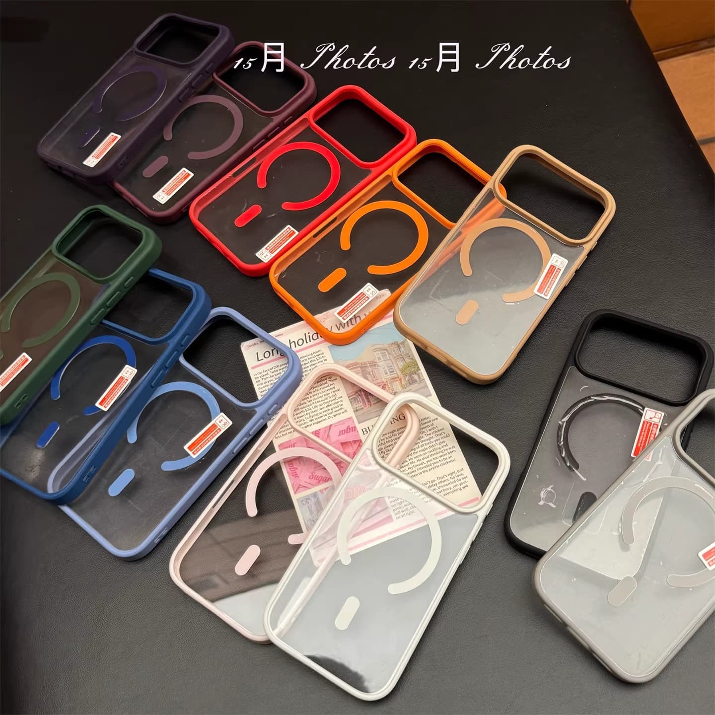 Acrylic color edge magnetic phone case suitable for iPhone17promax/16/15/14/13/14/1211