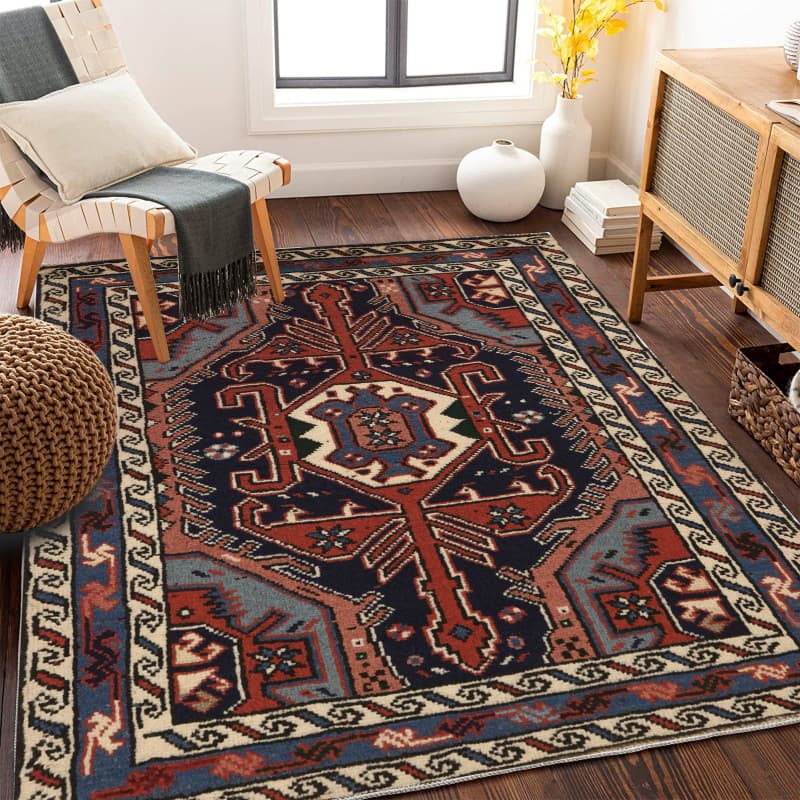 Cross-border Retro Persian Carpet Living Room Bedroom Crystal Velvet Bohemian Ethnic Style Carpet Homestay Decoration Carpet