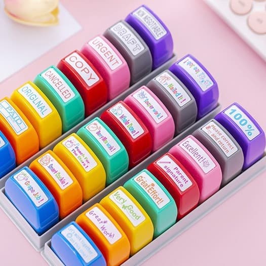 Export Seal Teacher Toy Stamp Automatic Ink Stamp Amazon Best Seller Fun Comment Stamp
