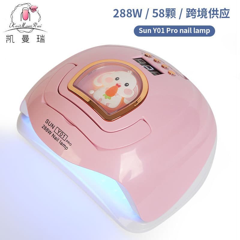 Nail Lamp 288W Smart Nail Phototherapy Lamp LED Dual Light Source Smart Phototherapy Machine Nail Polish Gel Curing Lamp Cross-Border