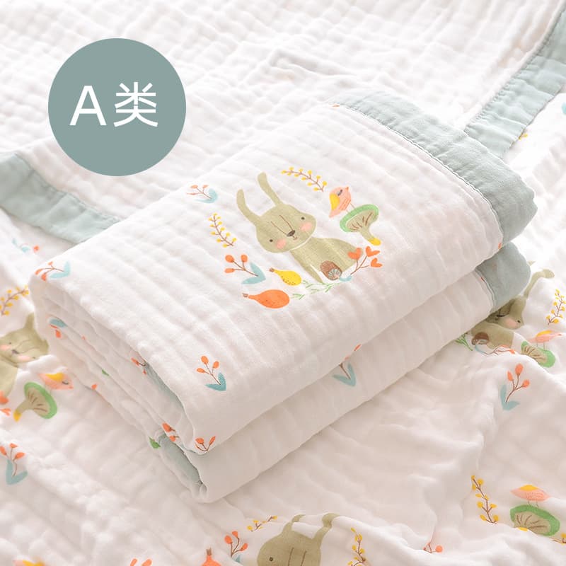 Newborn Baby Bath Towel, Cotton Gauze Baby Children's Bath Towel, Six-Layer Blanket Swaddle, Drop Shipping Available