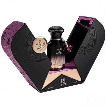 New Cross-Border Ahmed OUD & ROSES Perfume Middle Eastern Arabic High-Quality Purple Rose Gift Box Fragrance