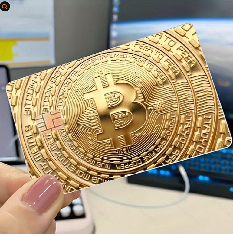 Card stickers Bitcoin commemorative coins bitcoin gift commemorative decorative PVC stickers