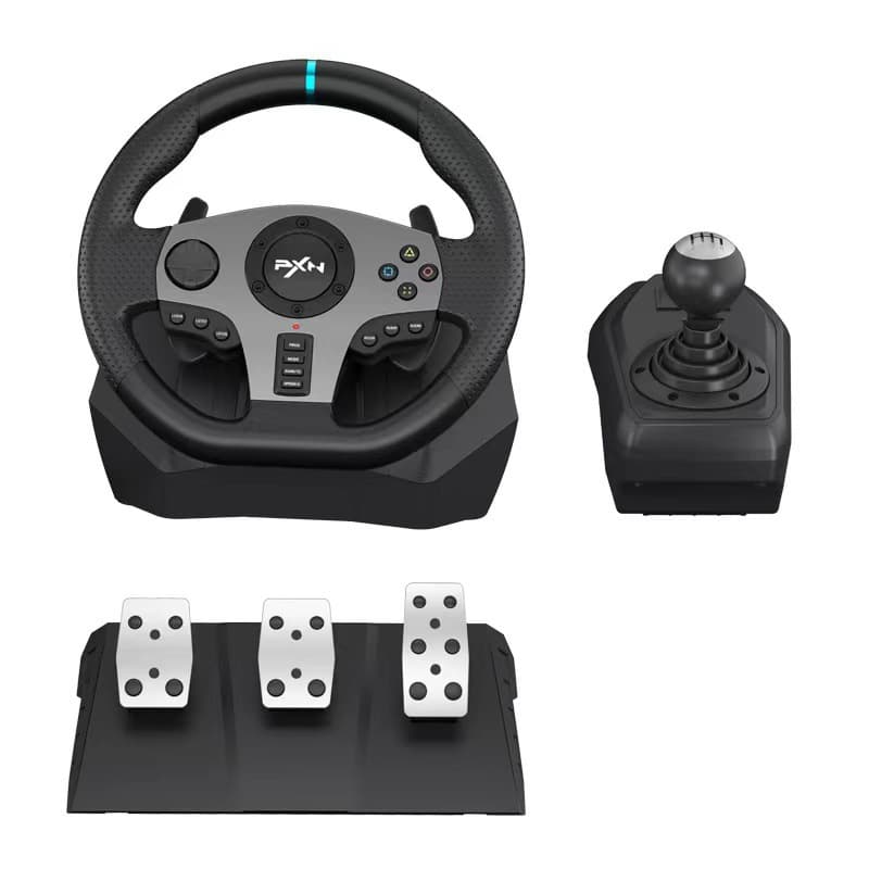 PXN-V9 Racing Game Steering Wheel Compatible with PC/PS3/PS4/Xbox One/Switch 900 Degrees