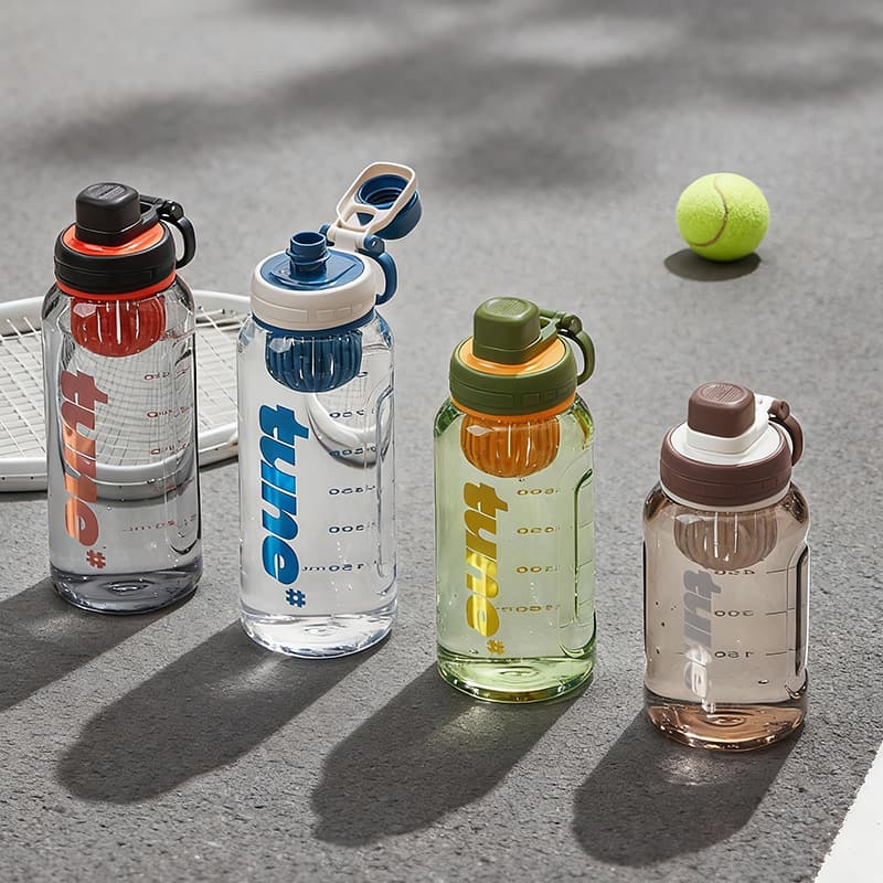 Fuxing Sports Water Bottle for Men and Women, Summer Military Training Fitness Water Jug, Student Portable Simple Anti-Drop Plastic Cup