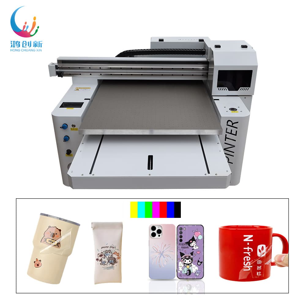 6090 flatbed UV printer mobile phone case UV printing machin