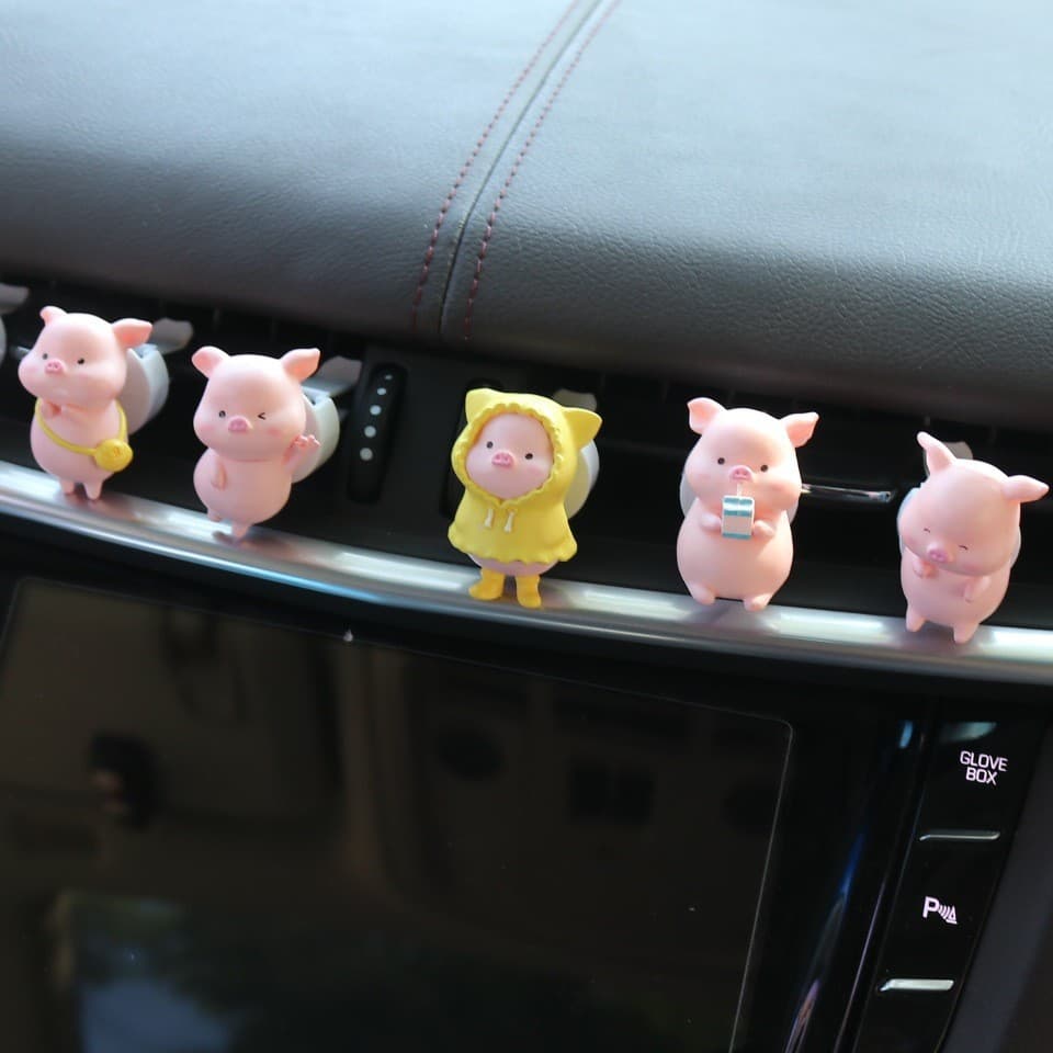 Creative Cartoon Cute Little Pig Car Vent Clip Air Freshener Perfume for Women, Car Air Vent Decor