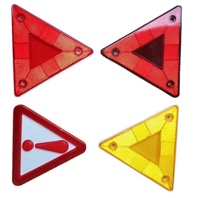 Cross-border Tanker/Truck Rear Triangle Marker, Small Triangle Warning Reflector to Prevent Rear-end Collisions