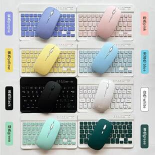 Bluetooth Keyboard Compatible with iPad, Xiaomi, Huawei Tablets and Phones, Rechargeable Wireless Keyboard and Mouse Set