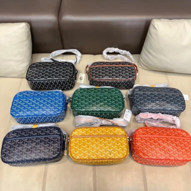 2026 New Goyard Dog Tooth Camera Bag Large Capacity Crossbody Bag Fashionable Unisex Versatile Dog Tooth Small Square Bag