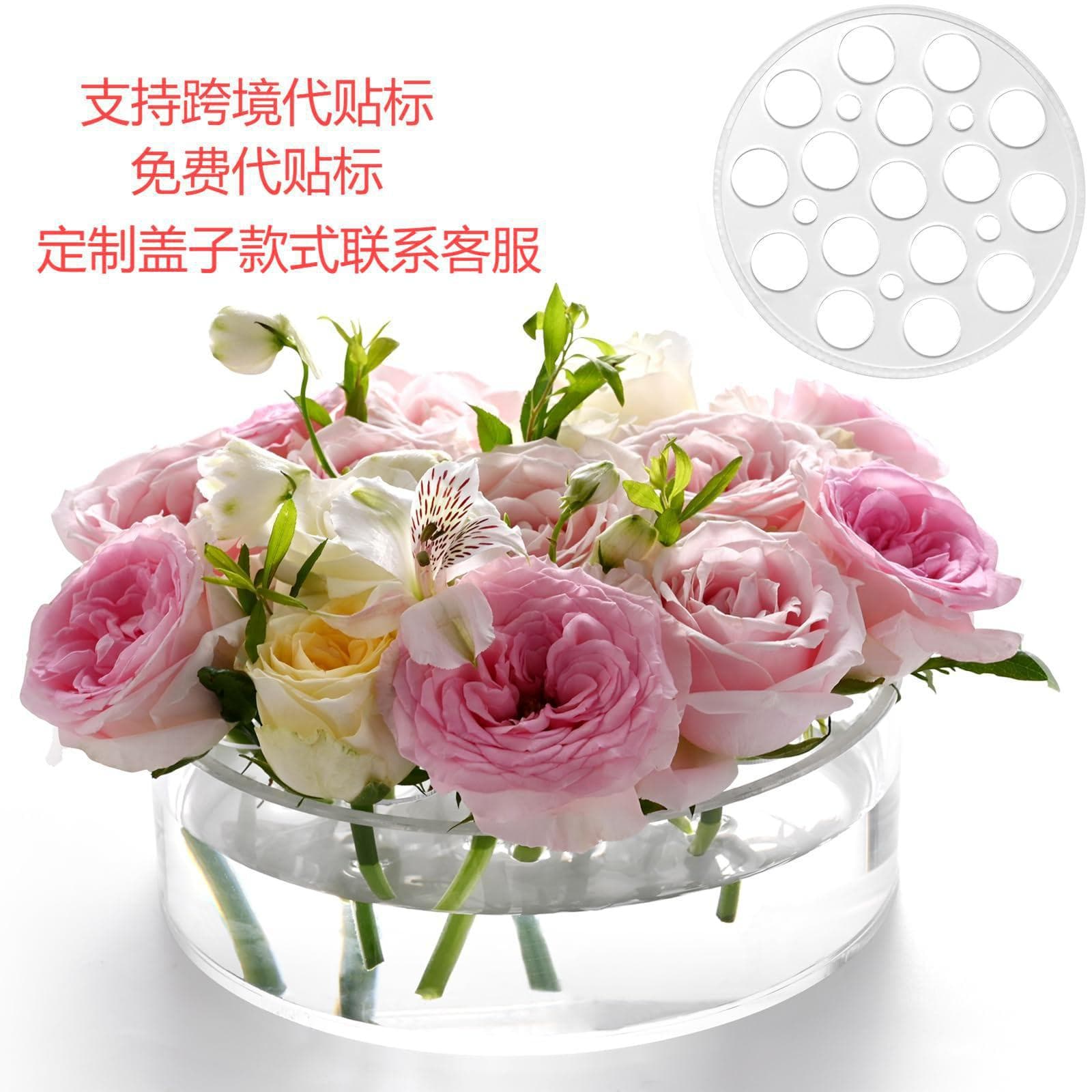 Cross-border Amazon Transparent Acrylic Flower Stand Hydroponic Planter Rectangular Vase Custom INS Creative Flower Box Display